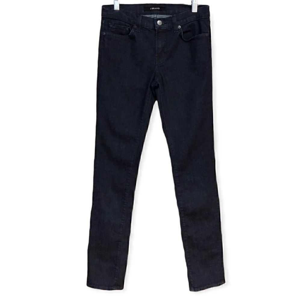 J. Brand Sz 27 Dark Blue Indigo Eclipse Denim Skinny Cotton Spandex Jeans